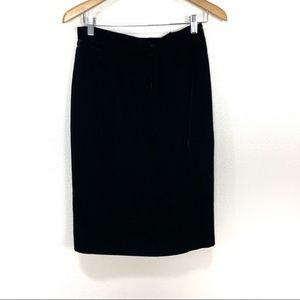 Vintage Valentino Black Velvet Pencil Midi Skirt Women’s Sz‎ 10